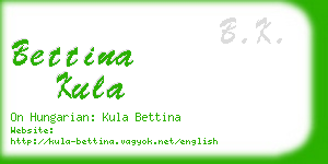 bettina kula business card